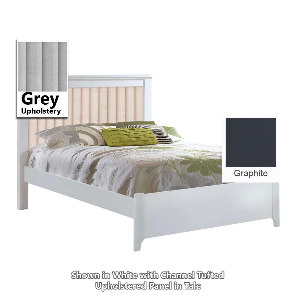 Natart Taylor 54 inch Double Bed with Channel Tufted Headboard Panel - Image 3