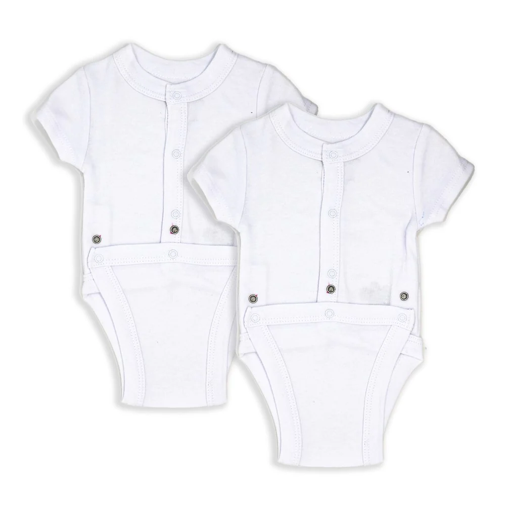 Necessities by TenderTyme 2-Pack Diaper Vests - White (6-9 Months, 19-21 lbs)