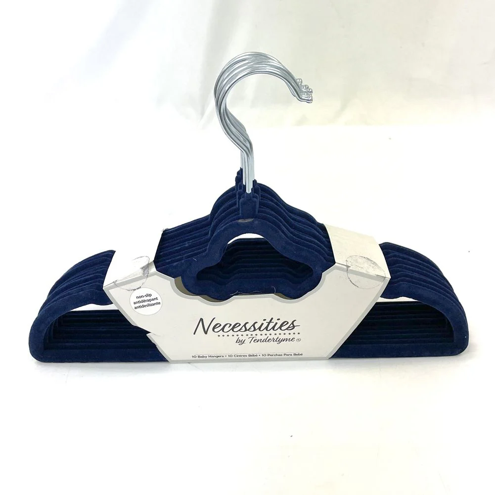 Necessities by TenderTyme 9-Pack Non-Slip Design Baby Hangers - Blue Car (Open Box) - Image 4