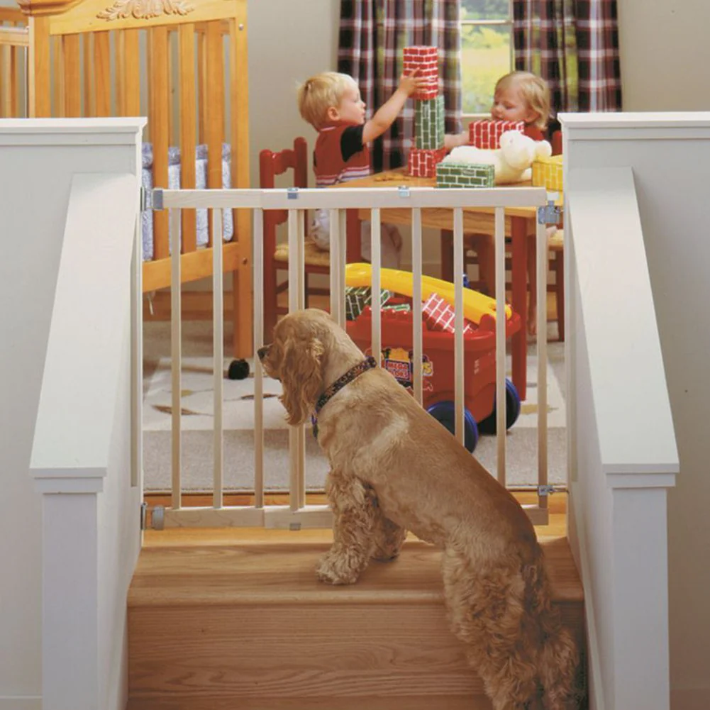 North States Stairway Swing Toddler Gate - Natural - Image 2