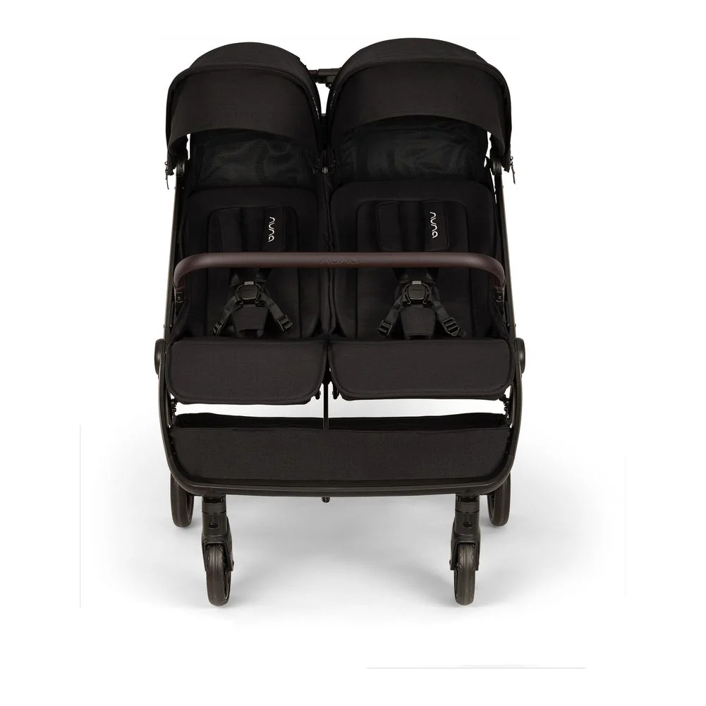NUNA TRVL dubl Double Stroller - Caviar - Image 2