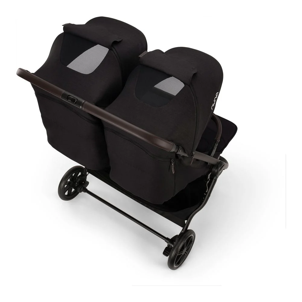 NUNA TRVL dubl Double Stroller - Caviar - Image 4