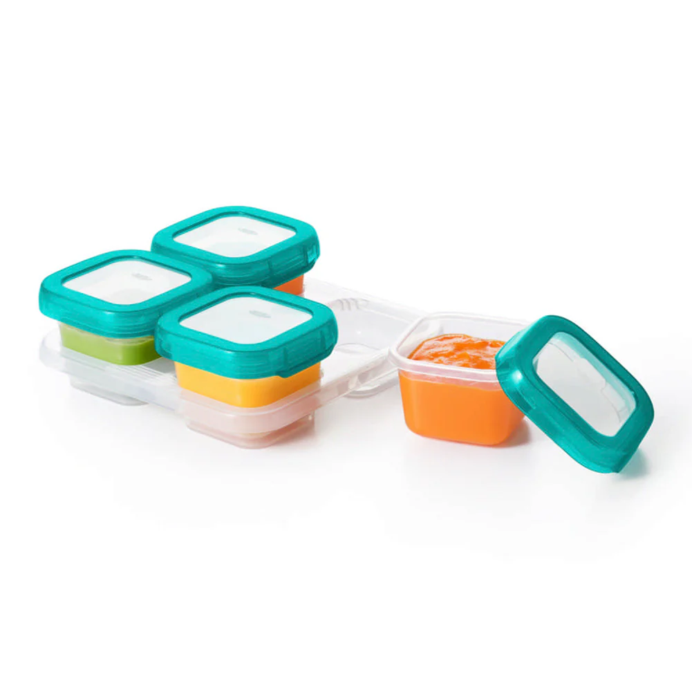 OXO Tot 4-Pack Baby Food Storage Blocks - Teal (4oz) - Image 3