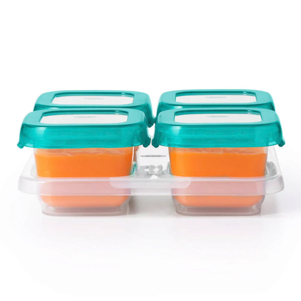 OXO Tot 4-Pack Baby Food Storage Blocks - Teal (4oz) - Image 4