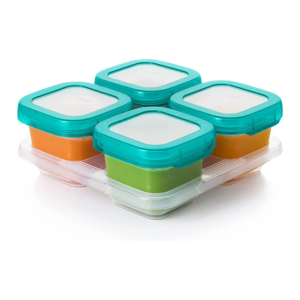 OXO Tot 4-Pack Baby Food Storage Blocks - Teal (6oz) - Image 2