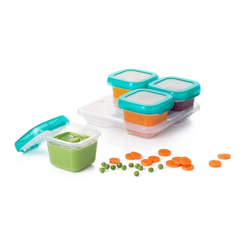 OXO Tot 4-Pack Baby Food Storage Blocks - Teal (6oz) - Image 3