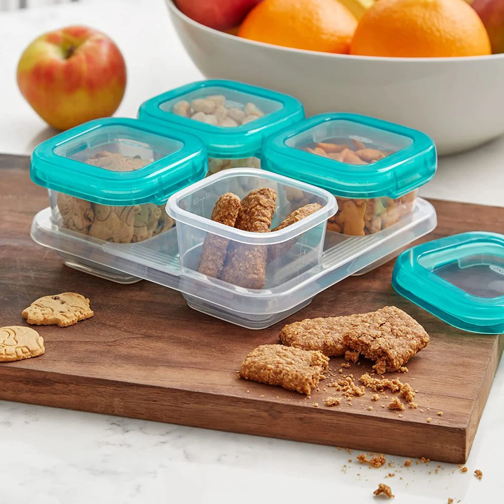 OXO Tot 4-Pack Baby Food Storage Blocks - Teal (6oz) - Image 5
