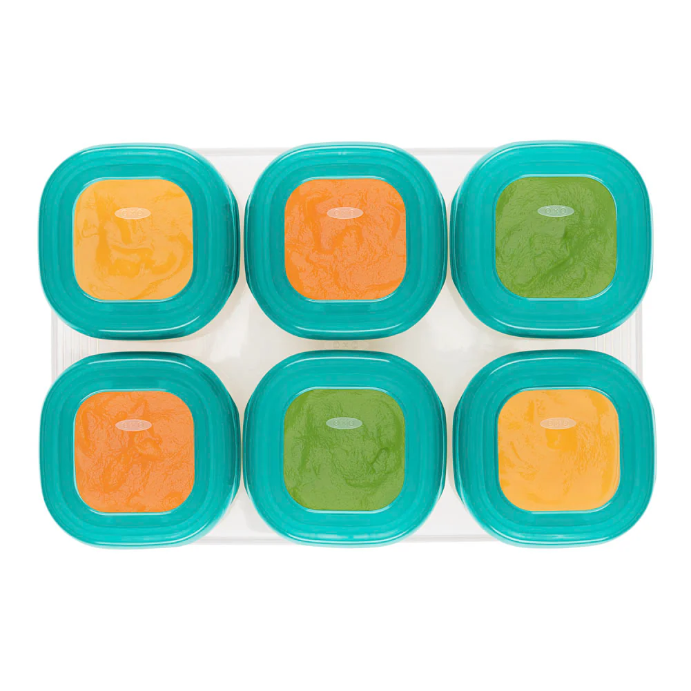 OXO Tot 6-Pack Baby Food Storage Blocks - Teal (2oz) - Image 5