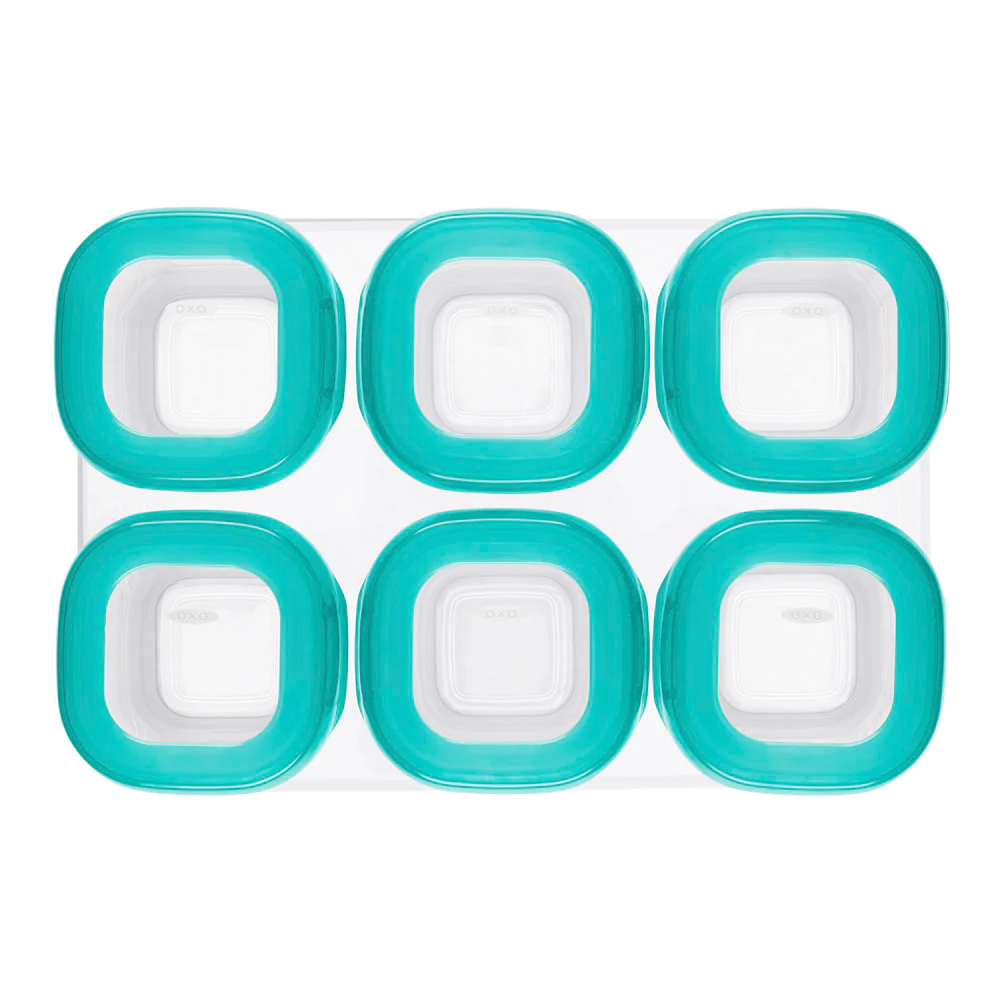 OXO Tot 6-Pack Baby Food Storage Blocks - Teal (2oz) - Image 6