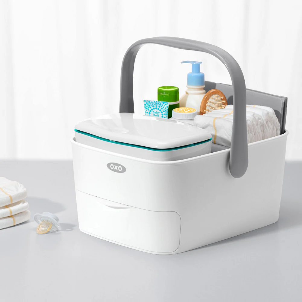OXO Tot Diaper Caddy with Changing Mat - Grey - Image 12