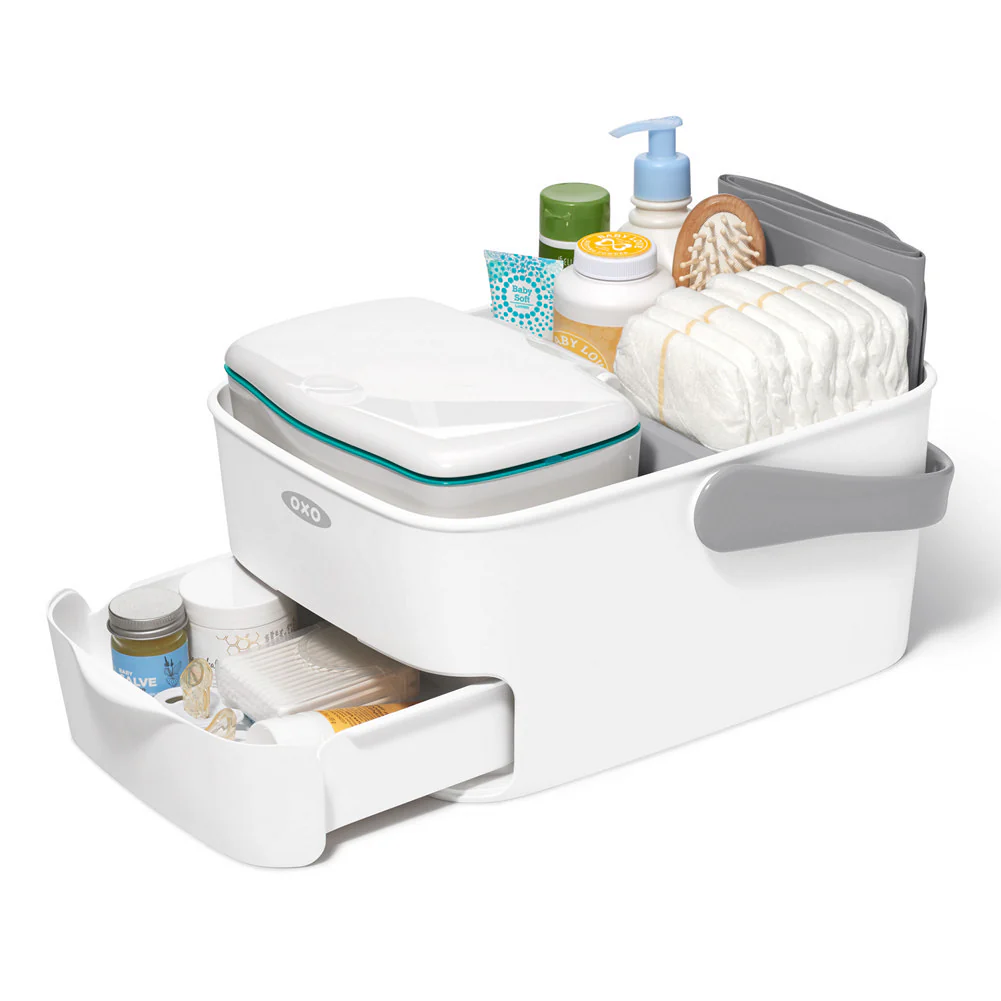 OXO Tot Diaper Caddy with Changing Mat - Grey - Image 3