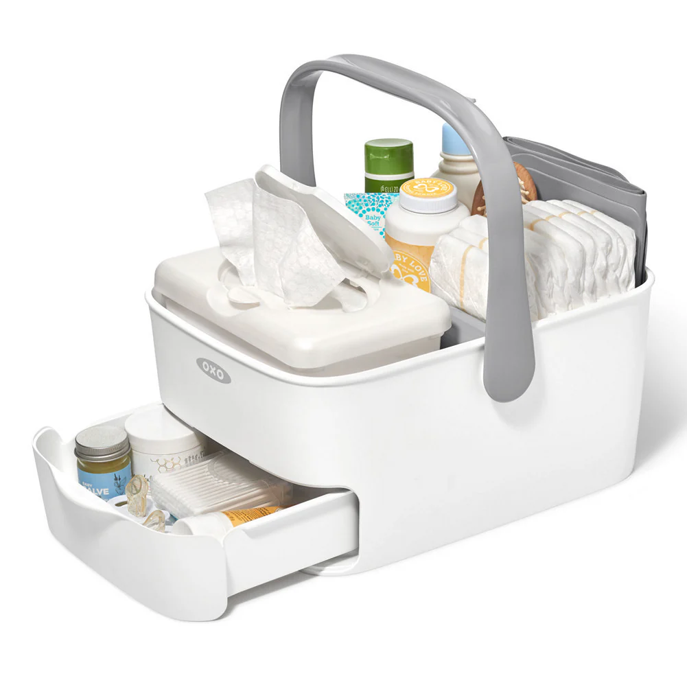 OXO Tot Diaper Caddy with Changing Mat - Grey - Image 4
