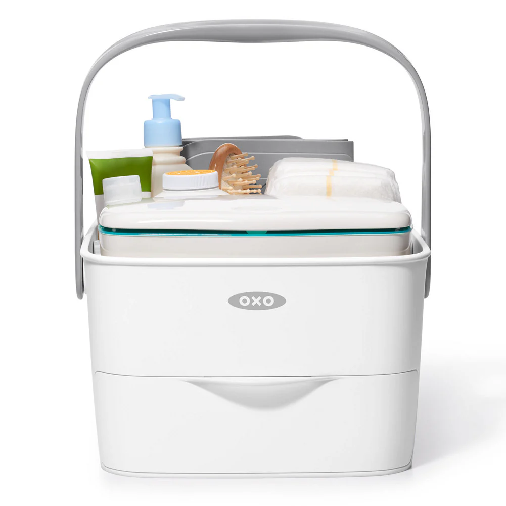 OXO Tot Diaper Caddy with Changing Mat - Grey - Image 7