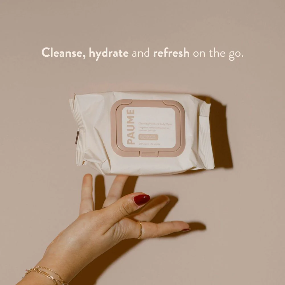 Paume Cleansing Hand & Body Wipes (20 count) - Image 2
