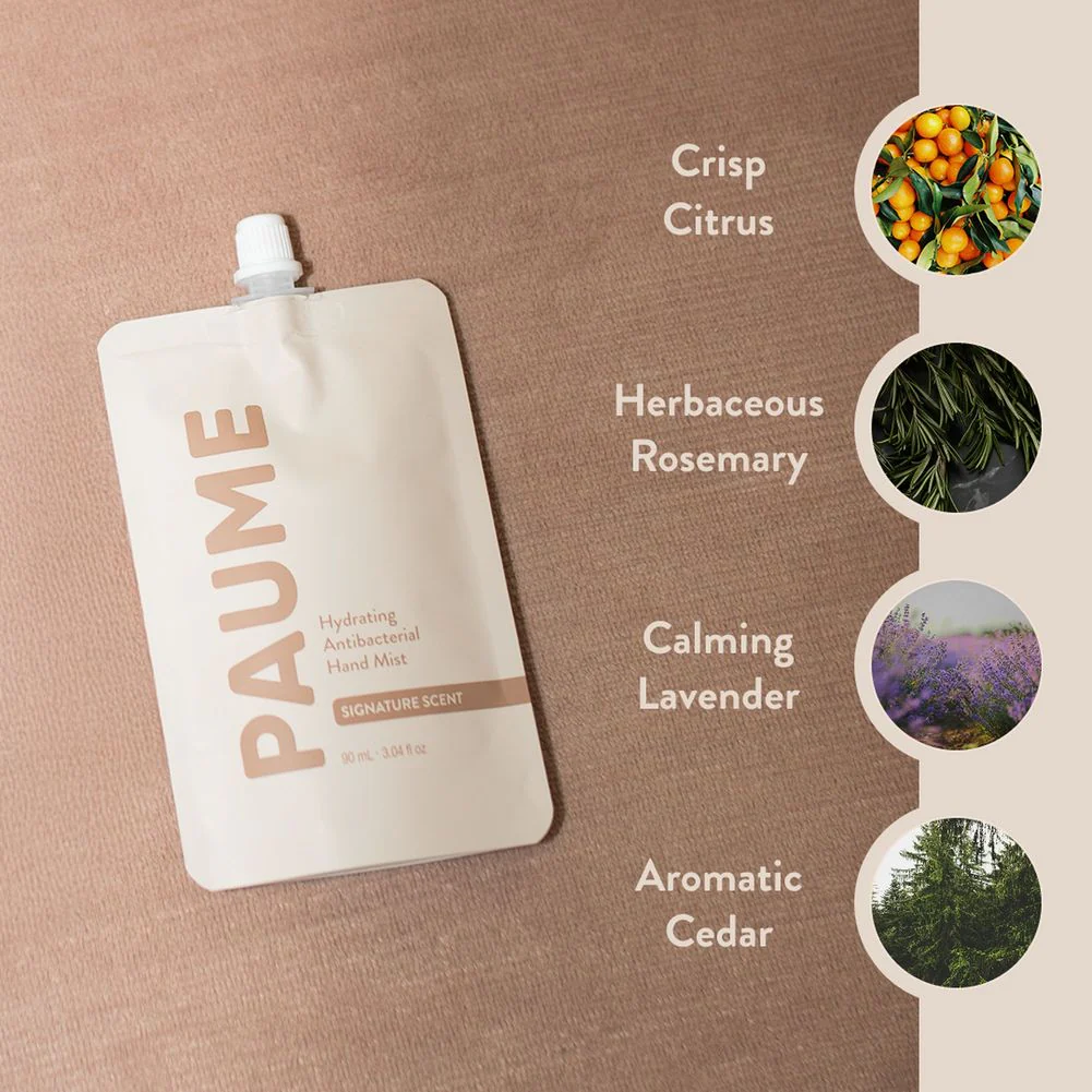 Paume Hydrating Antibacterial Hand Mist Refill Bag (90ml) - Image 4