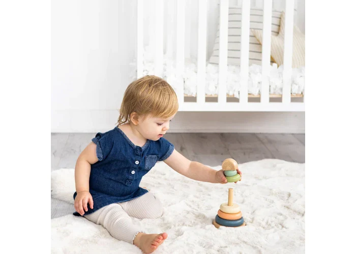 Pearhead Wooden Stacking Toy Tower - Image 2