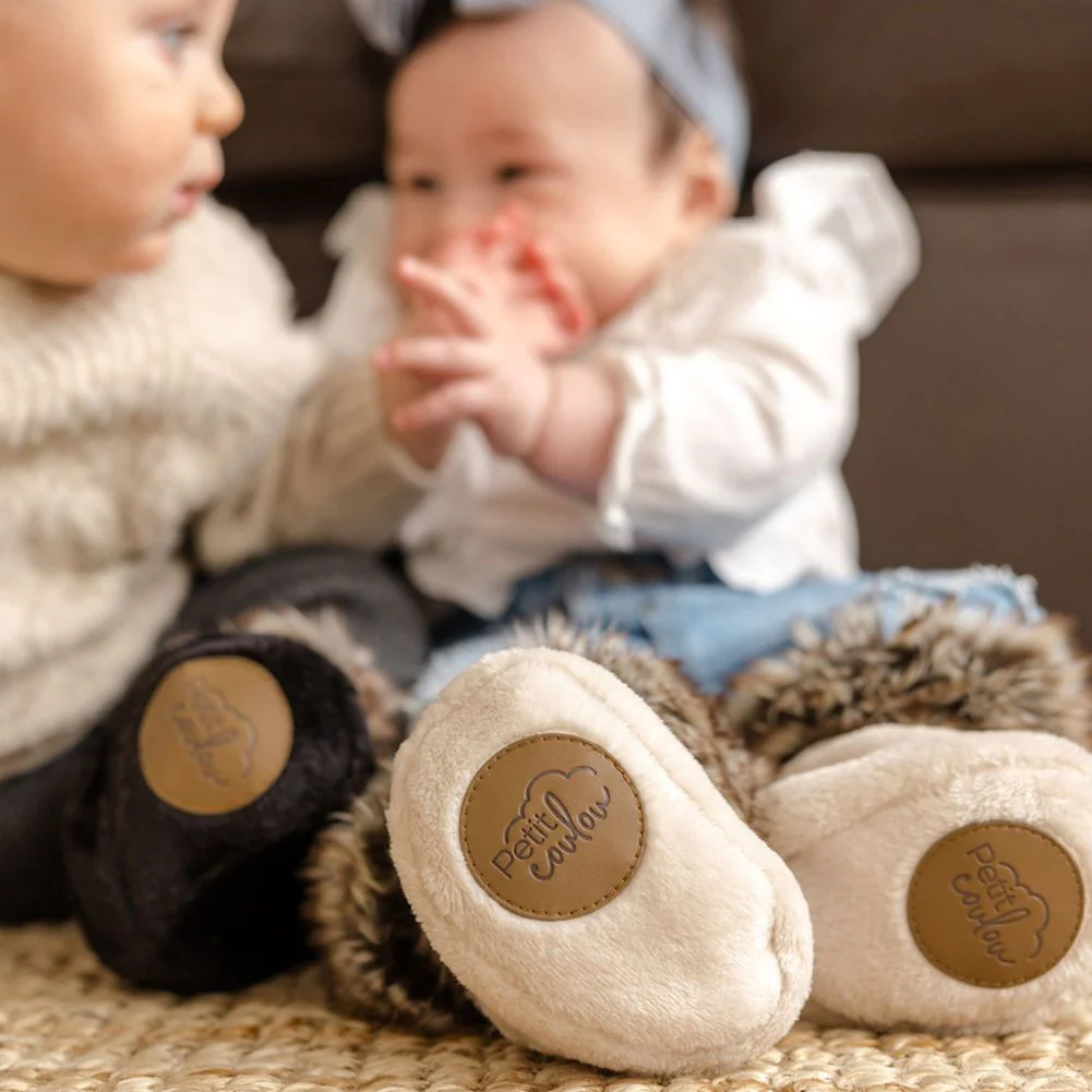 Petit Coulou Baby Winter Booties - Cream / 0-6 Months - Image 4