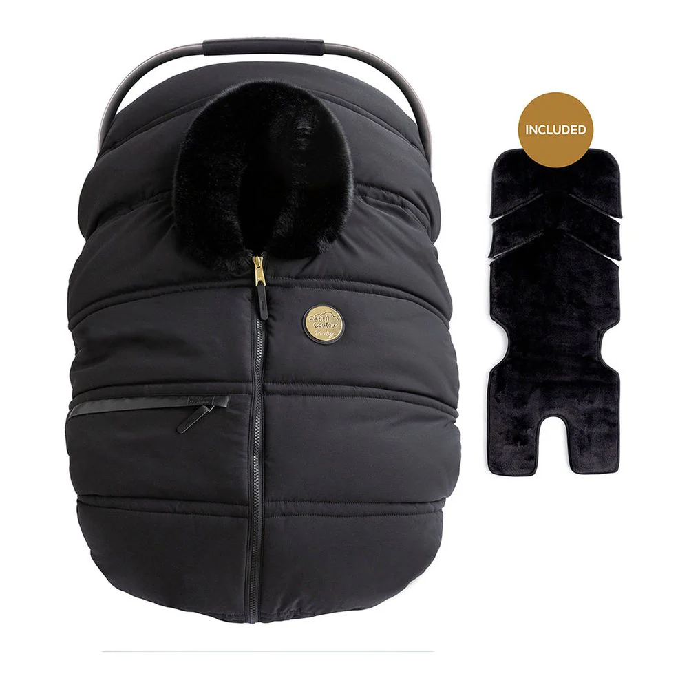 Petit Coulou 3-Season Car Seat Cover and Insulated Backing Deluxe Set