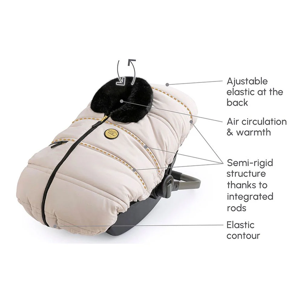 Petit Coulou 3-Season Car Seat Cover and Insulated Backing Deluxe Set - Image 4