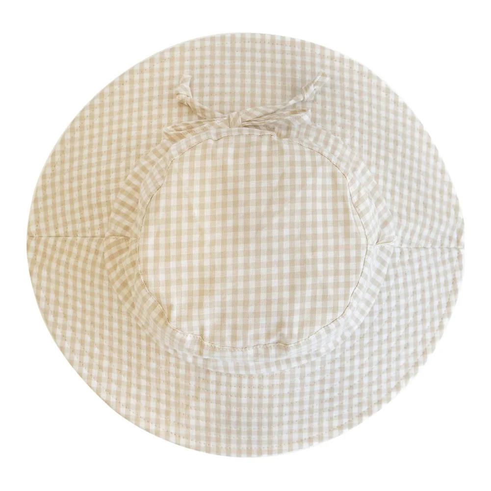Petit Coulou Baby Sun Hat - Gingham (0-6 Months) - Image 2