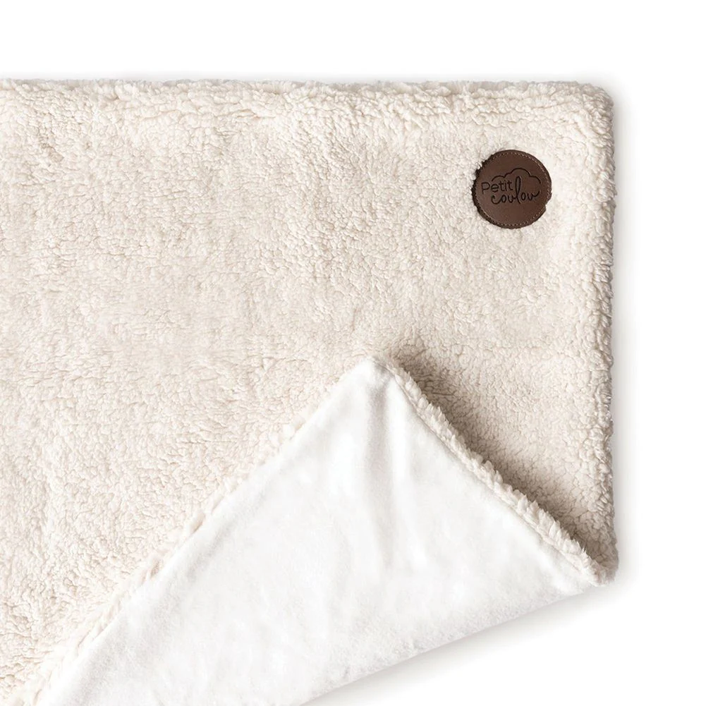 Petit Coulou Sherpa Teddy Bear Baby Gift Box - Cream - Image 4