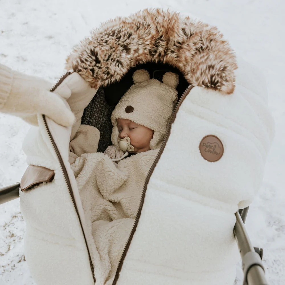 Petit Coulou Sherpa Teddy Bear Baby Gift Box - Cream - Image 7