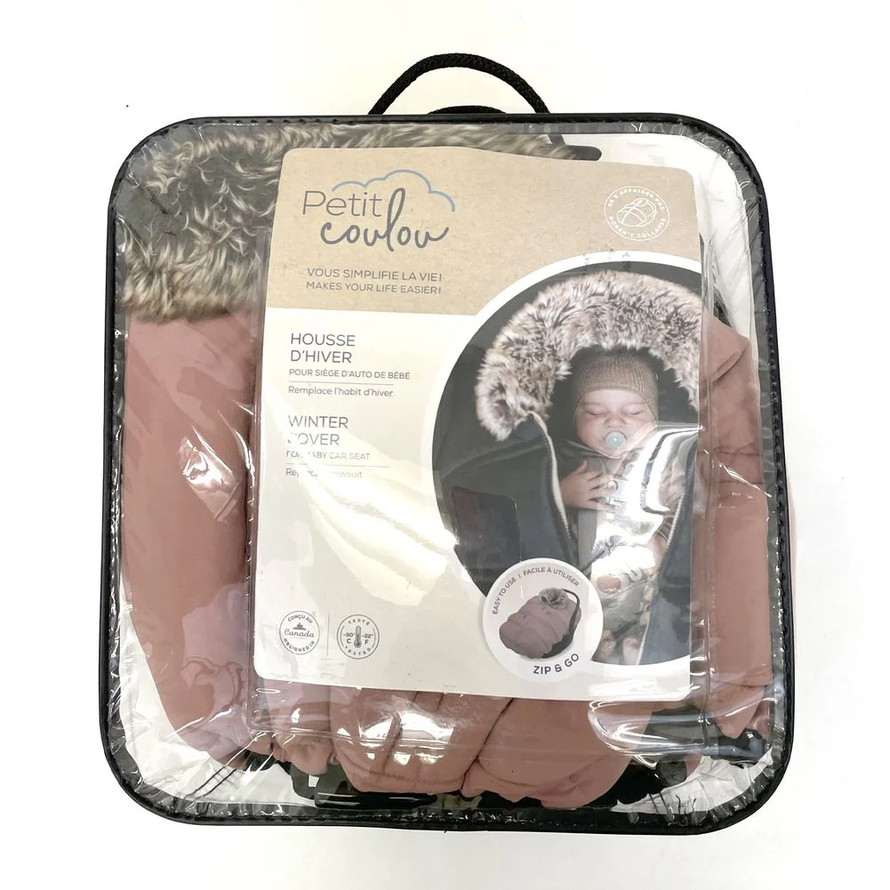 Petit Coulou Winter Cover for Infant Car Seats - Blush (Open Box) - Image 2