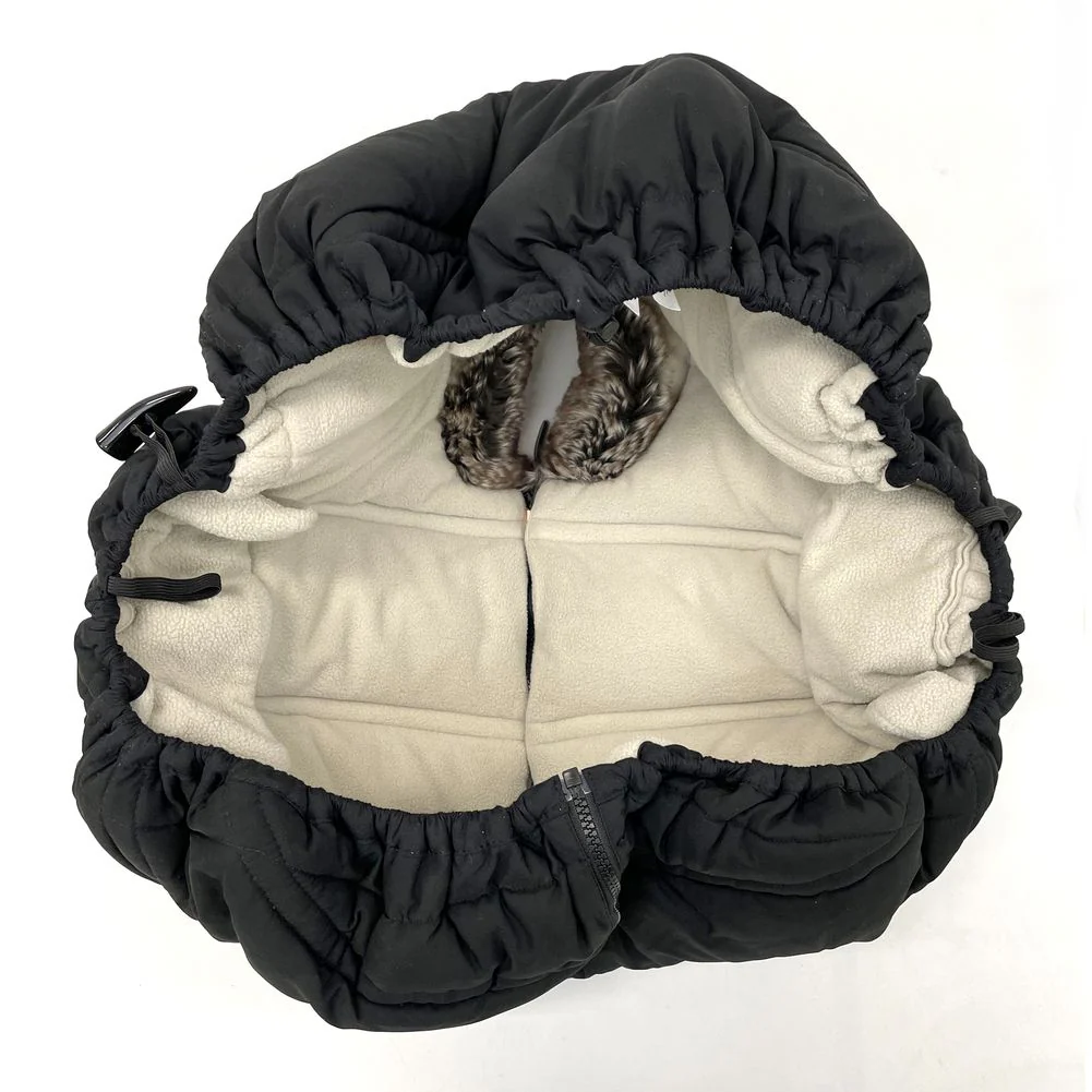 Petit Coulou Winter Cover for Infant Car Seats - Onyx Wolf (Open Box) - Image 6