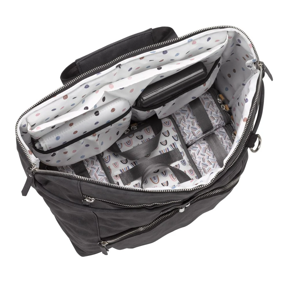 Petunia Pickle Bottom Cinch Convertible Diaper Bag Backpack - Midnight Matte - Image 4