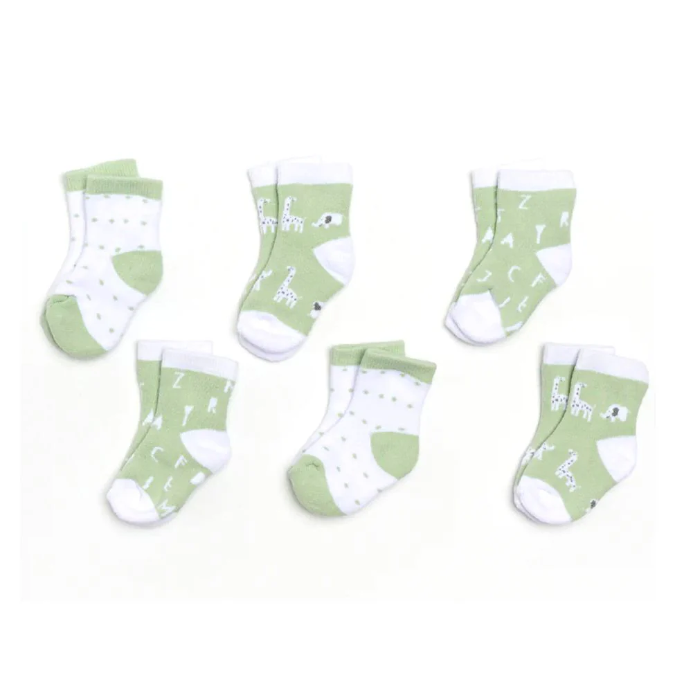 Piccolo Bambino 6-Piece Woven Knit Socks Gift Box - Image 9