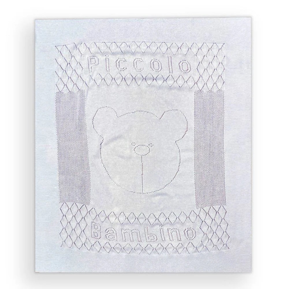 Piccolo Bambino Pointelle Stroller Blanket - Image 3