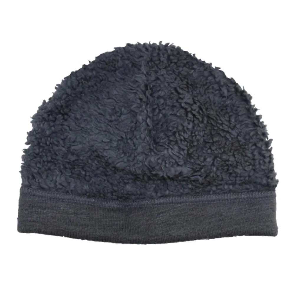 Puffin Gear Organic Cotton Sherpa Beanie - Charcoal (3M, 0-3 Months)