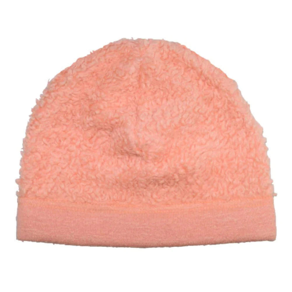 Puffin Gear Organic Cotton Sherpa Beanie - Salmon (XXS, 6-12 Months)