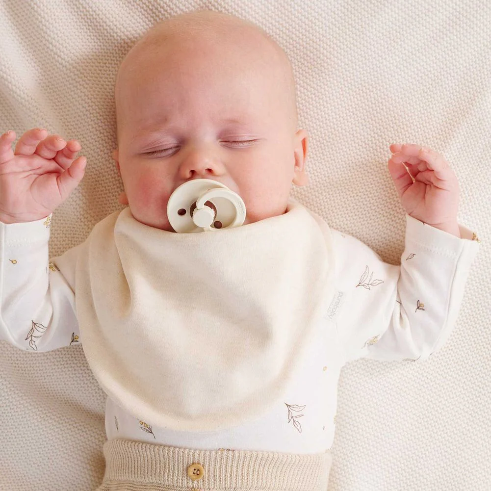 Purebaby 2-Pack Organic Cotton Dribble Bibs Set - Image 3