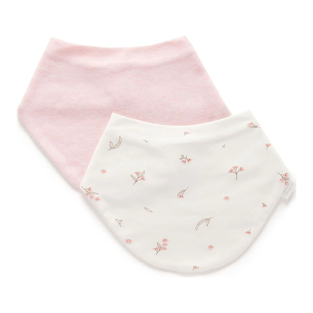 Purebaby 2-Pack Organic Cotton Dribble Bibs Set - Image 5