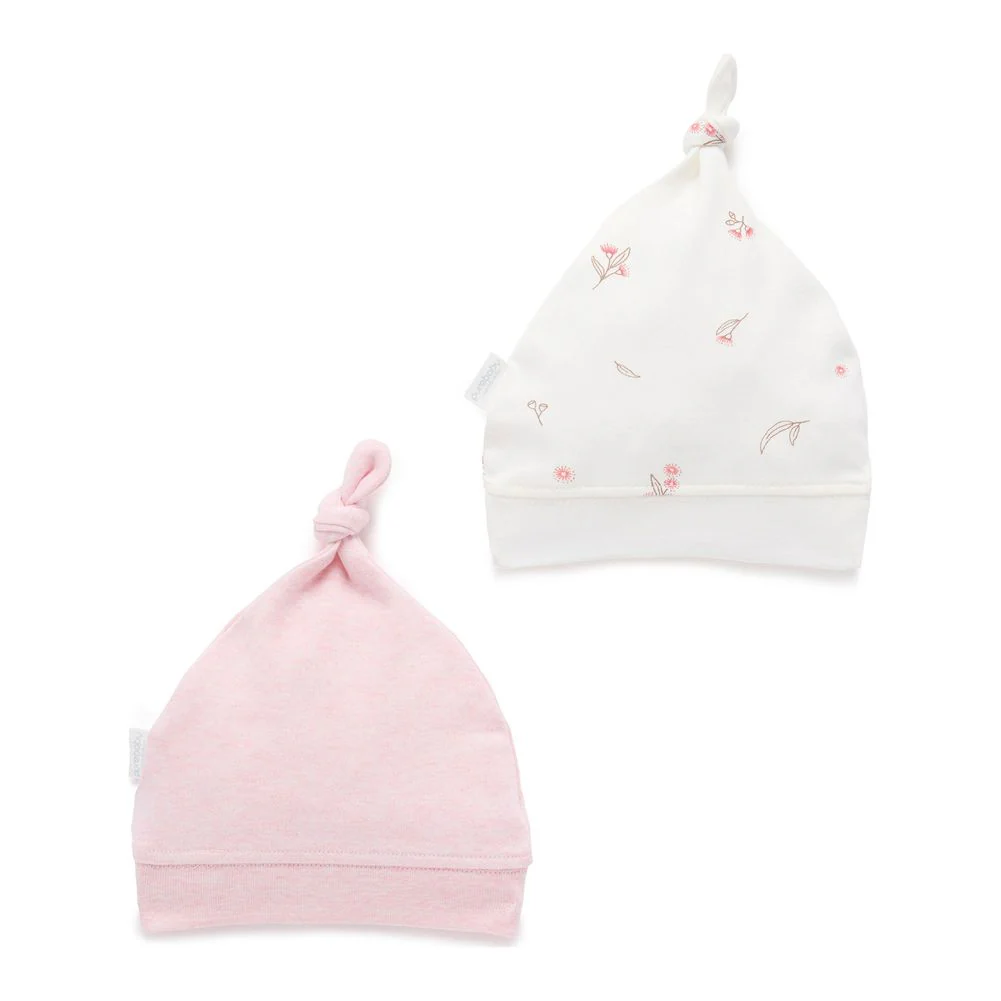 Purebaby 2-Pack Organic Cotton Knot Hat - Image 4