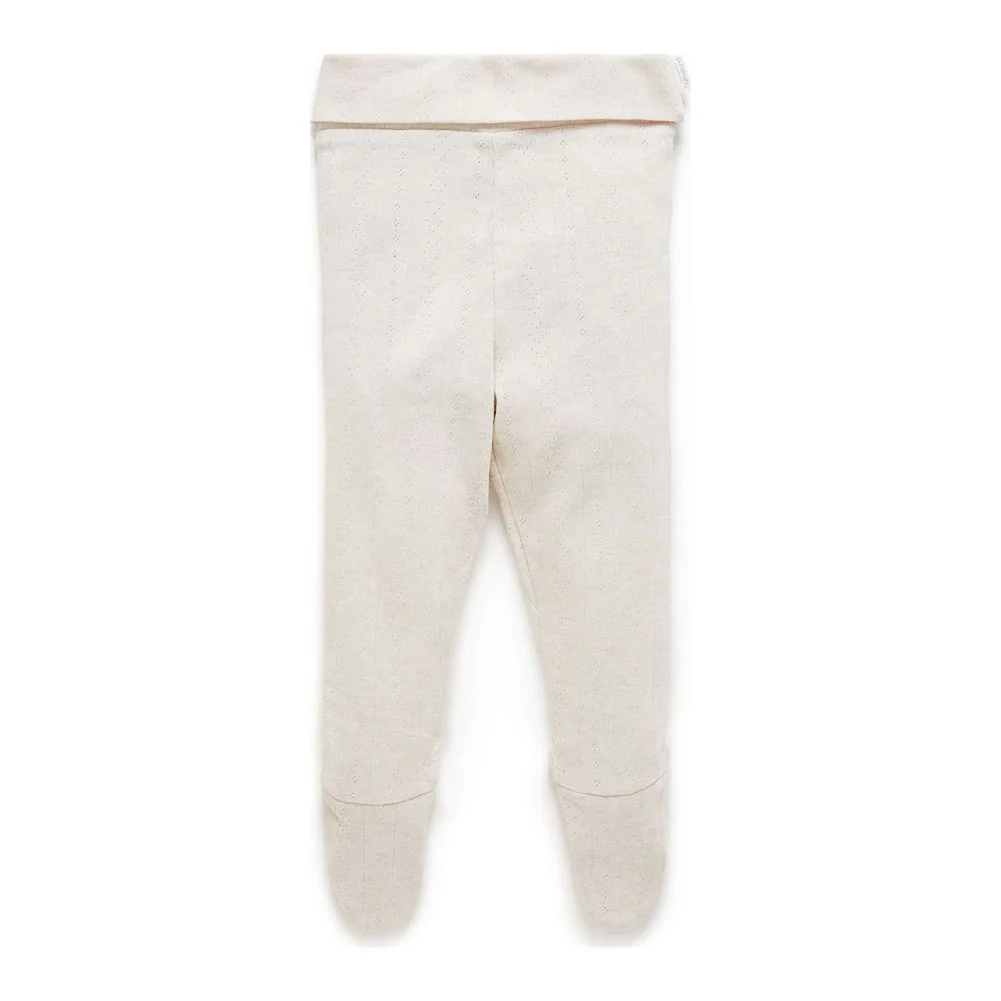 Purebaby 2-Pack Organic Cotton Pointelle Long Sleeve Wrap Bodysuit and Leggings Set - Image 3