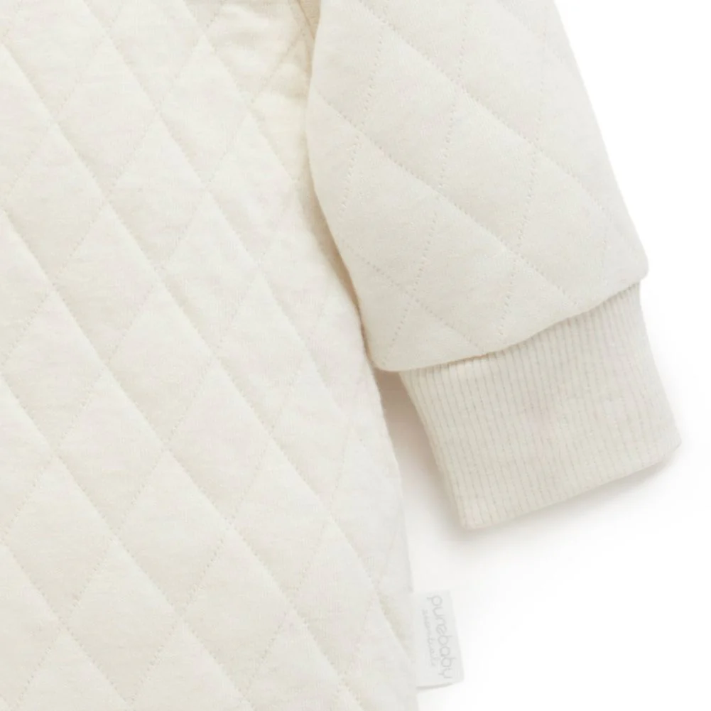 Purebaby Organic Cotton Blend Quilted Growsuit - Image 2