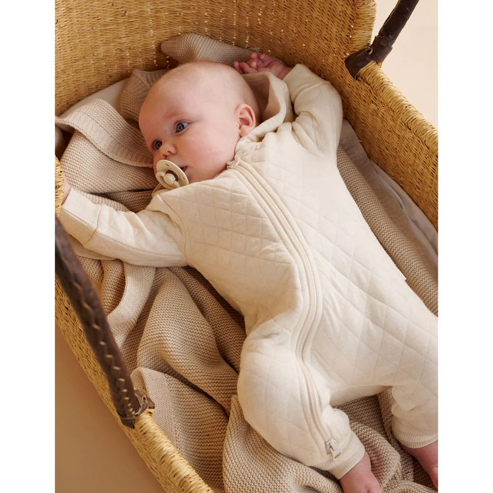 Purebaby Organic Cotton Blend Quilted Growsuit - Image 7