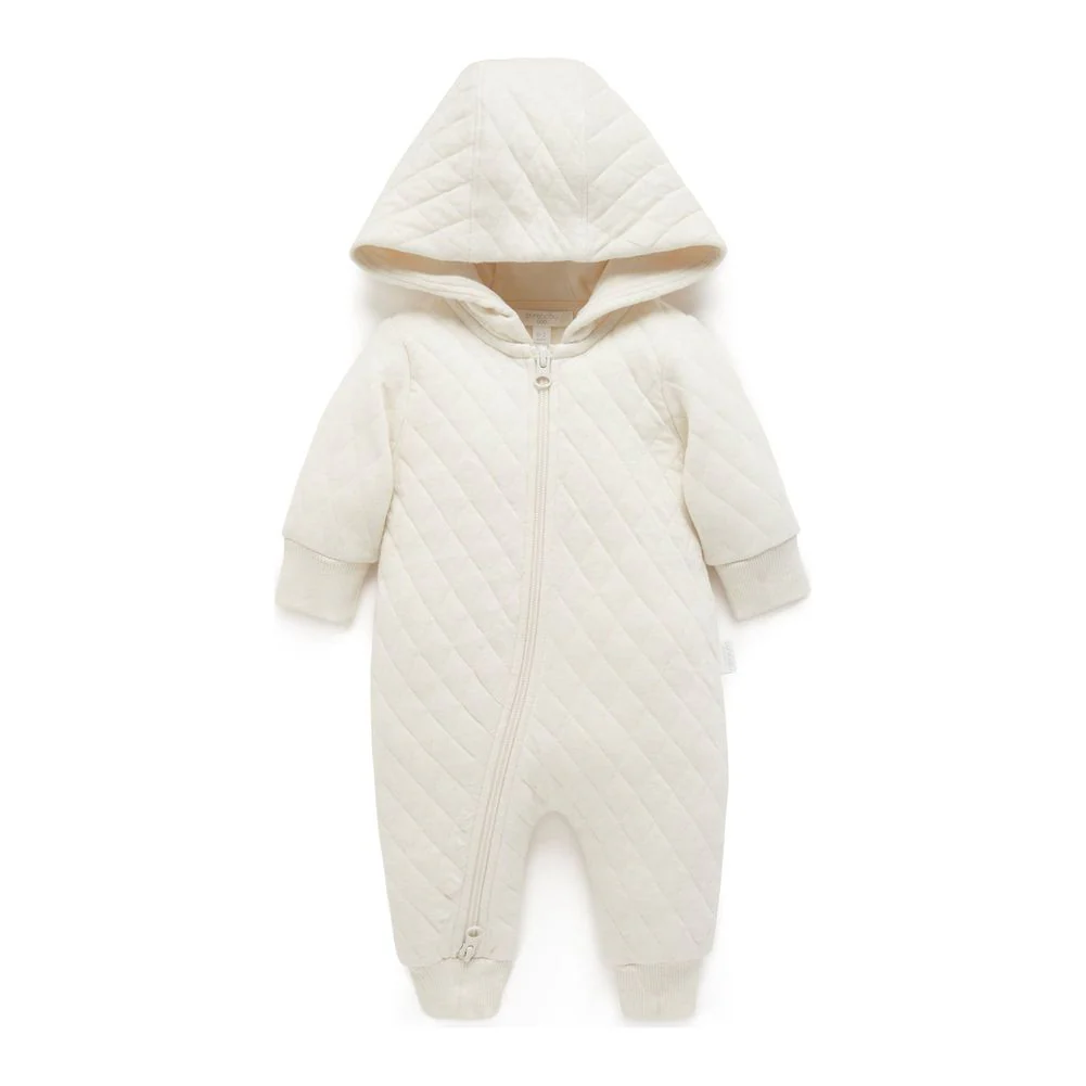 Purebaby Organic Cotton Blend Quilted Growsuit - Image 8