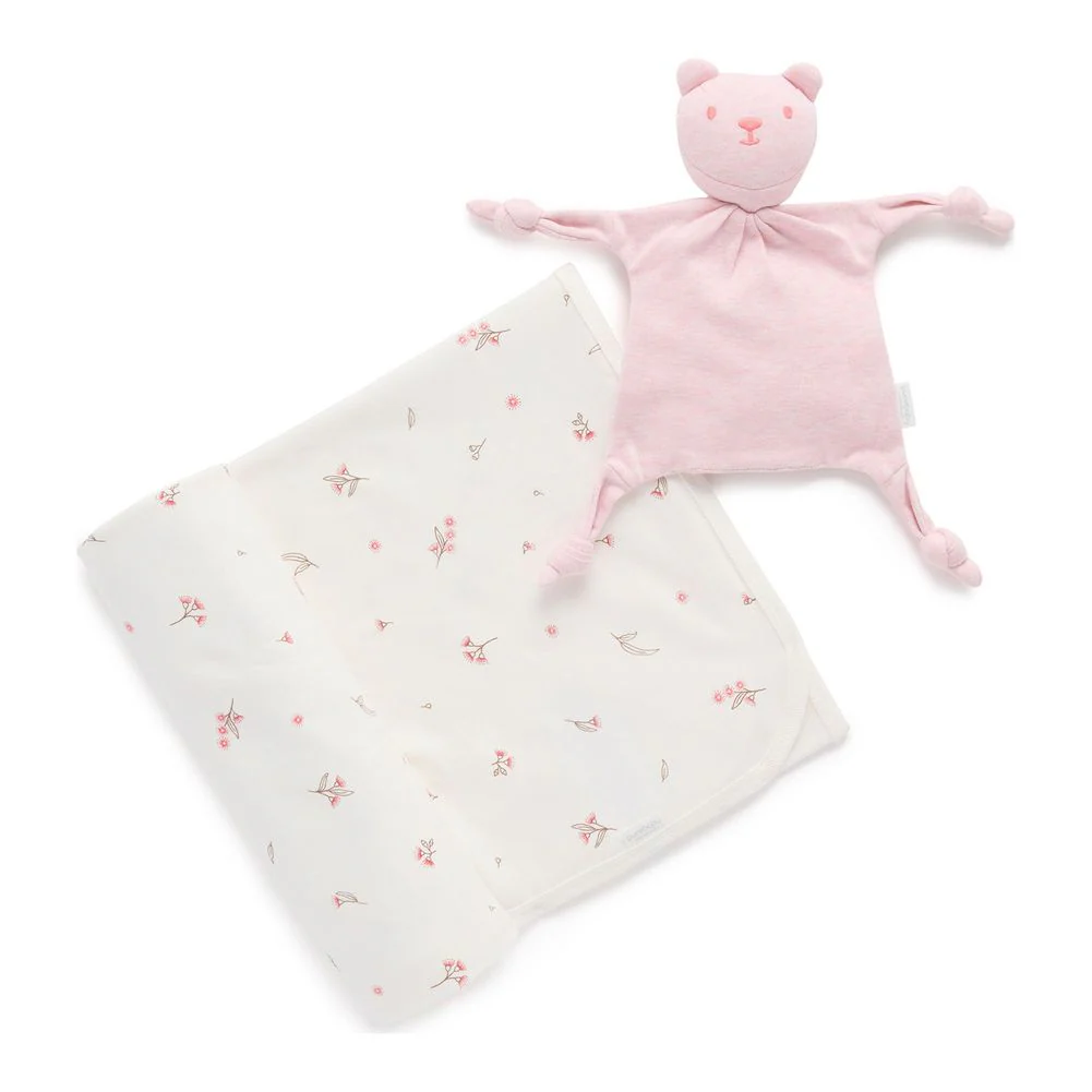 Purebaby Organic Cotton Bunny Rug and Snookie Soother Blanket Set - Image 4