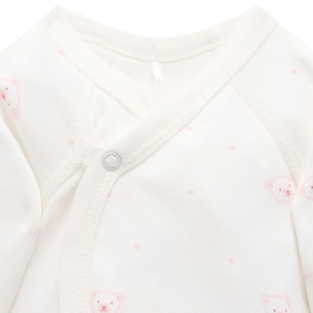 Purebaby Organic Cotton Premie Crossover Long Sleeve Growsuit - Image 3