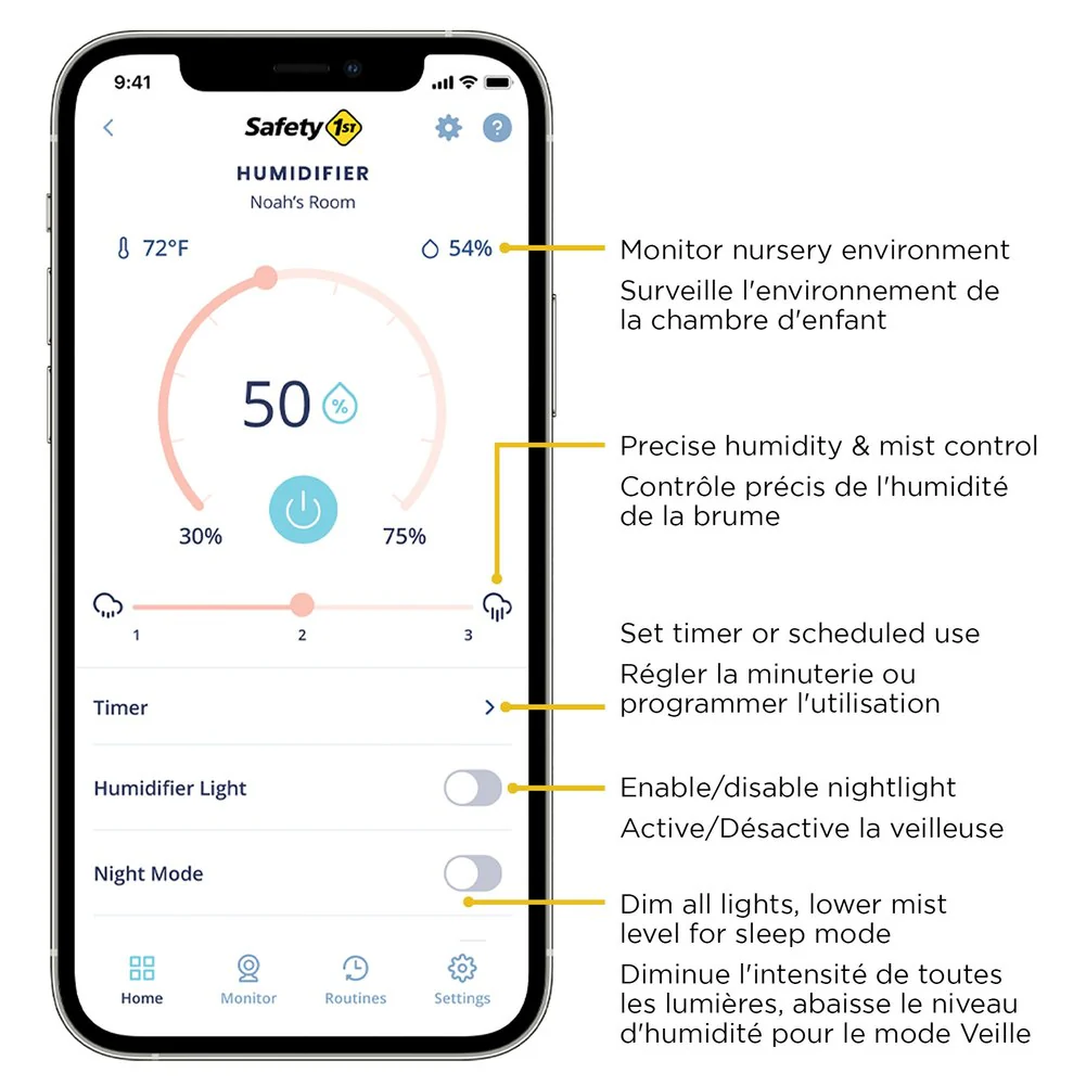 Safety 1st Connected Home Smart Humidifier - Image 2
