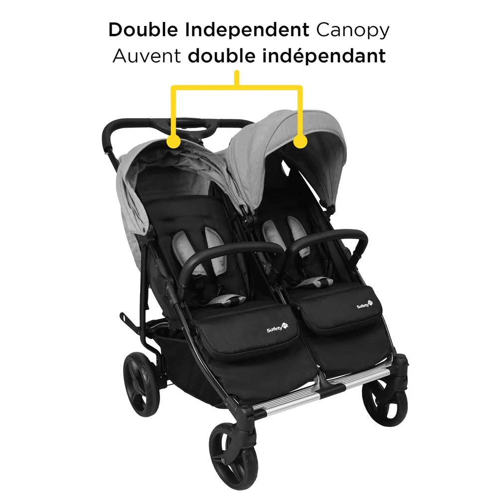 Safety 1st Double Double Duo Stroller - Flint Grey - Image 4