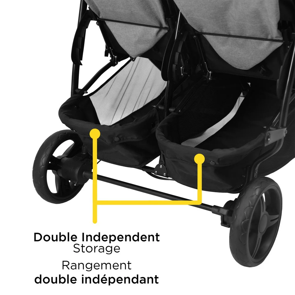 Safety 1st Double Double Duo Stroller - Flint Grey - Image 6