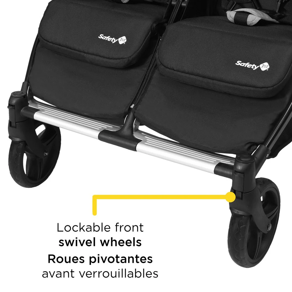 Safety 1st Double Double Duo Stroller - Flint Grey - Image 9