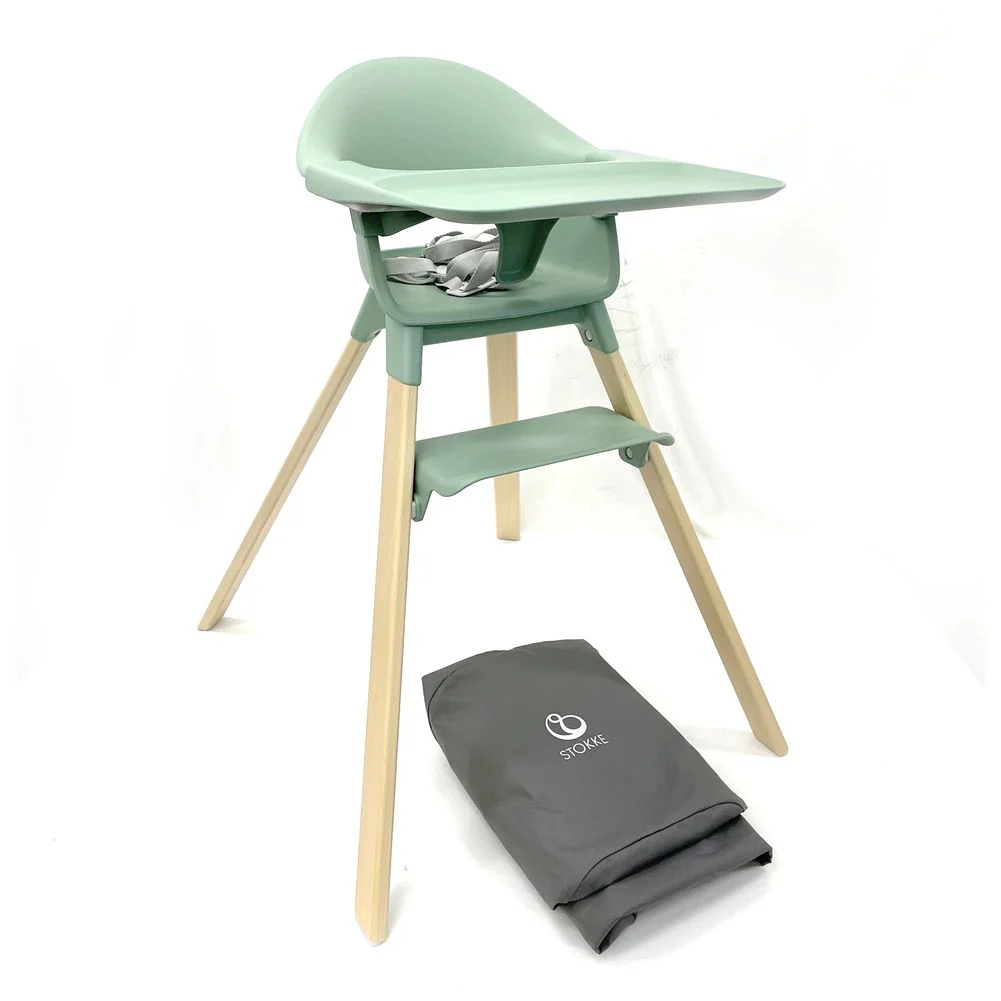 Stokke Clikk High Chair with Travel Bag - Clover Green (Open Box) - Image 2