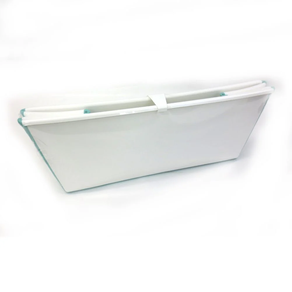 Stokke Flexi Bath Bundle with Heat-Sensitive Plug and Flexi Bath Newborn Support - Transparent Blue (Open Box) - Image 4