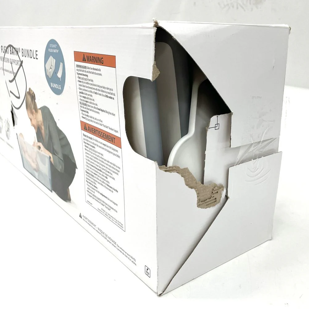 Stokke Flexi Bath Bundle with Heat-Sensitive Plug and Flexi Bath Newborn Support - White (Open Box) - Image 3