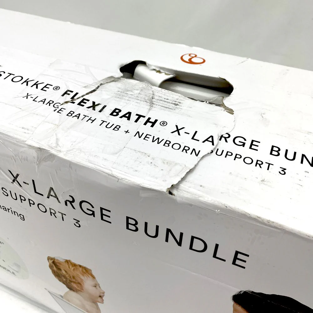 Stokke Flexi Bath X-Large Bundle and Flexi Bath Newborn Support - White (Open Box) - Image 3